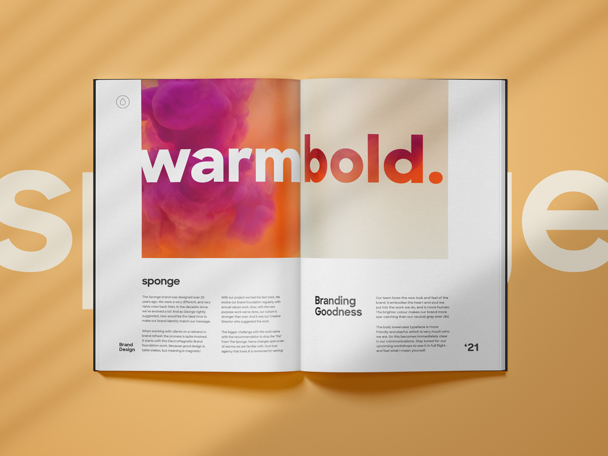 Sponge Branding Book Spread